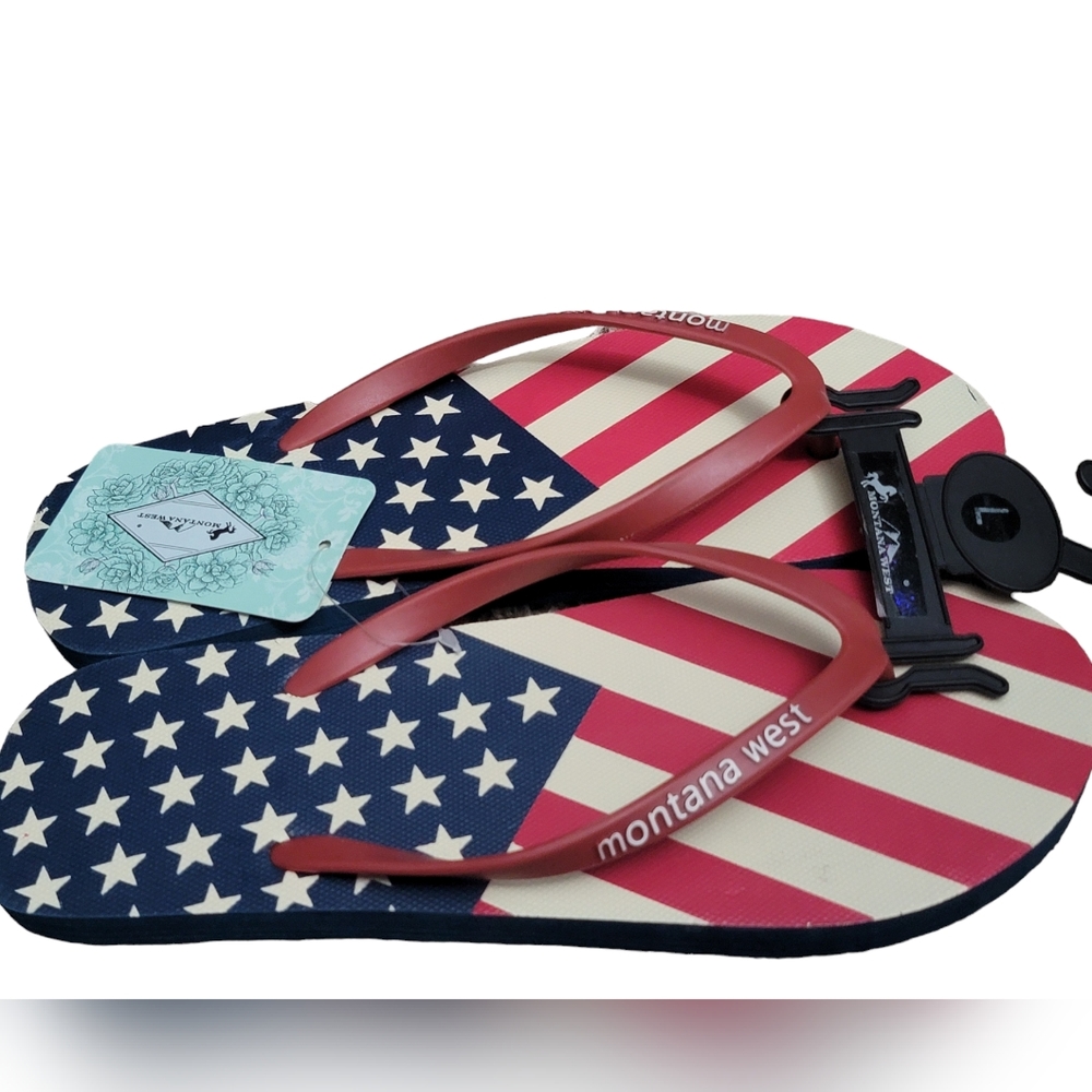 Montana West Patriot Women Thong Sandal Flip Flops - Picture 4 of 5